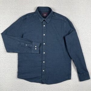 Untuckit Shirt Mens Large Slim Fit Blue Wrinkle Free Casual Workwear Office Job